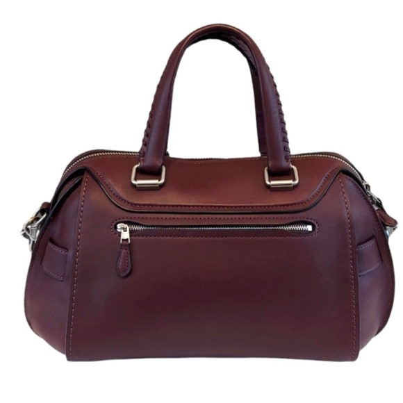 Coach Ace Satchel Shoulder Crossbody Burgundy Bag - Picture 2 of 16